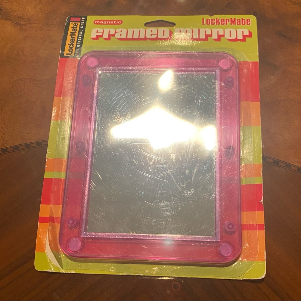 LockerMate Pink Framed Mirror